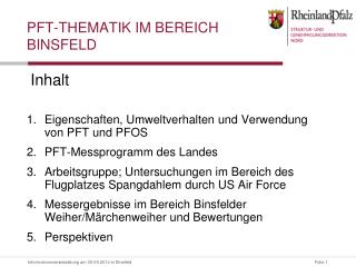 PFT-Thematik im Bereich Binsfeld