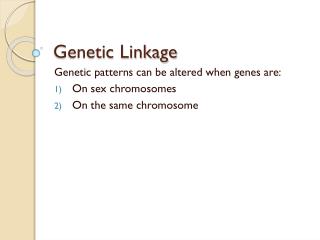 Genetic Linkage