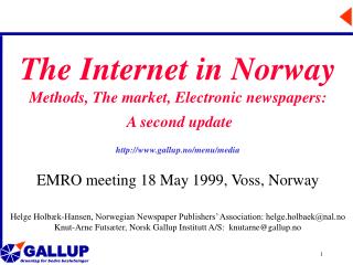 The Internet in Norway Methods, The market, Electronic newspapers: A second update