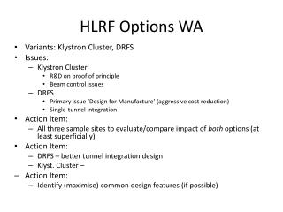 HLRF Options WA