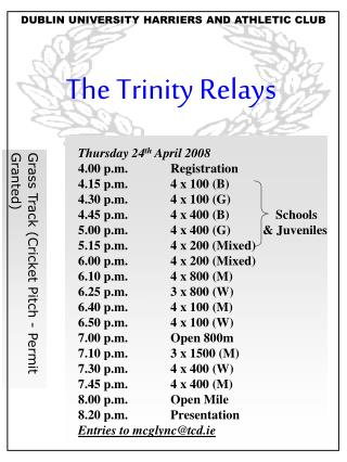 The Trinity Relays