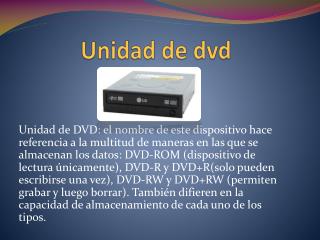 Unidad de dvd