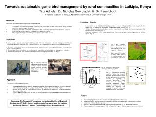 Towards sustainable game bird management by rural communities in Laikipia, Kenya