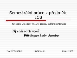 Semestrální práce z předmětu ICB