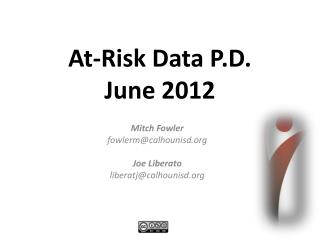 At-Risk Data P.D. June 2012
