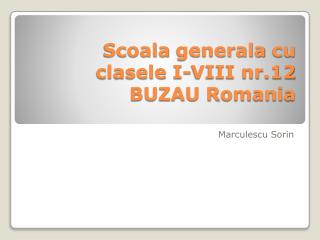 Scoala generala cu clasele I-VIII nr.12 BUZAU Romania