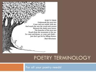 Poetry terminology