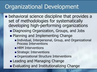 Organizational Development