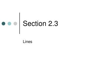 Section 2.3