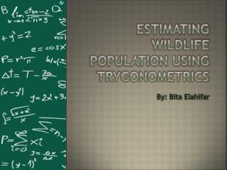 Estimating wildlife population using trygonometrics