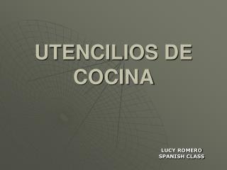 UTENCILIOS DE COCINA