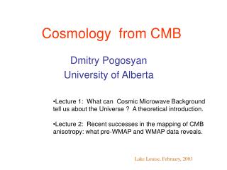 Cosmology from CMB