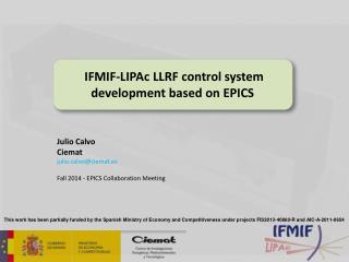 IFMIF-LIPAc LLRF control system development based on EPICS
