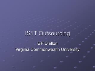 IS/IT Outsourcing