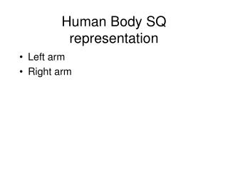 Human Body SQ representation