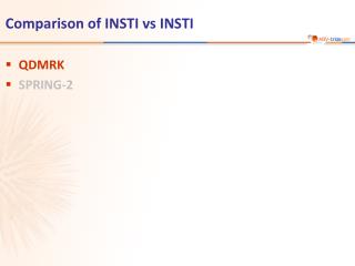 Comparison of INSTI vs INSTI