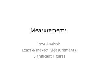 Measurements