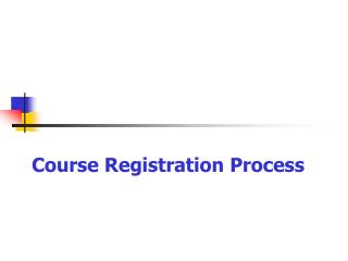 Course Registration Process