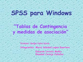 SPSS para Windows