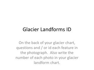 Glacier Landforms ID