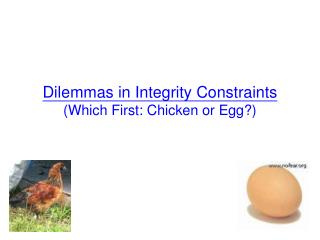 Dilemmas in Integrity Constraints (Which First: Chicken or Egg?)
