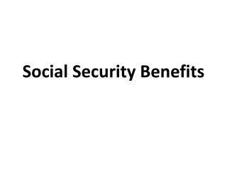 Social Security Benefits