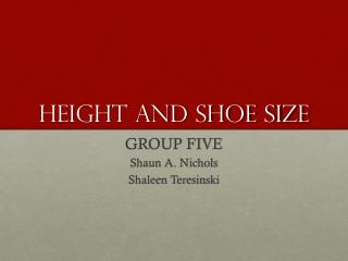 Height and shoe size