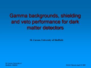 Gamma backgrounds, shielding and veto performance for dark matter detectors