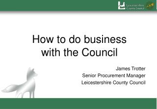How to do business with the Council