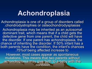 Achondroplasia