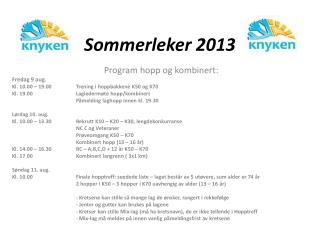 Sommerleker 2013
