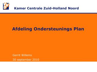 Afdeling Ondersteunings Plan