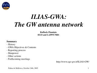 ILIAS-GWA: The GW antenna network