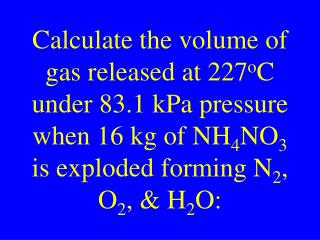 Thermo-chemistry