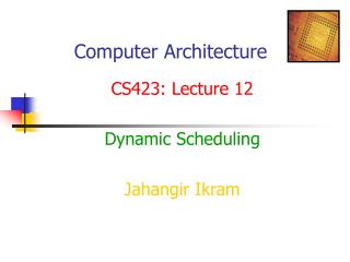 Computer Architecture