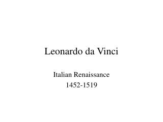 Leonardo da Vinci