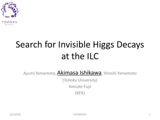 Search for Invisible Higgs Decays at the ILC