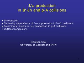 J/  production in In-In and p-A collisions