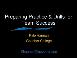 Preparing Practice &amp; Drills for Team Success