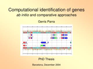 Computational identification of genes