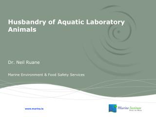 Husbandry of Aquatic Laboratory Animals