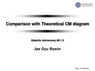Comparison with Theoretical CM diagram