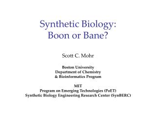 What is “synthetic biology?”