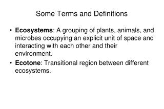 Some Terms and Definitions