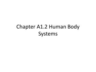 Chapter A1.2 Human Body Systems