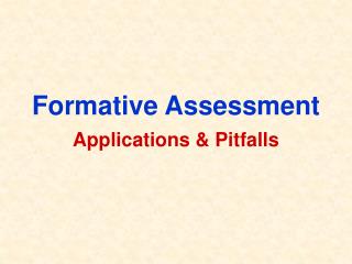 Formative Assessment