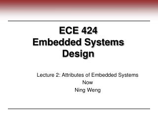 ECE 424 Embedded Systems Design