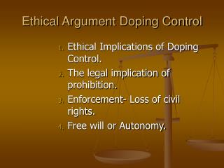 Ethical Argument Doping Control