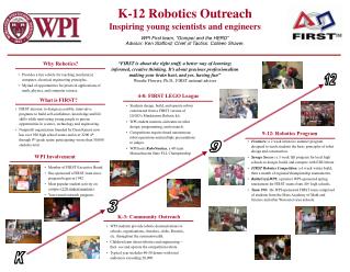 K-12 Robotics Outreach Inspiring young scientists and engineers