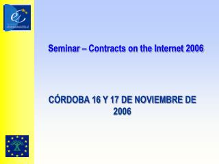 Seminar – Contracts on the Internet 2006